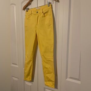 7 For All Mankind Yellow Fitted Jeans
